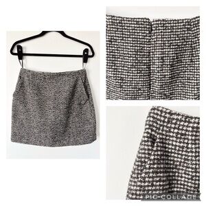 Tweed Houndstooth Mini Skirt